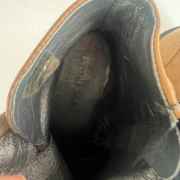 Pataugas Boots Women's EU 41 US 10.5 Tan Black Zip Up Snap Strap Lightweight - Picture 7 of 10